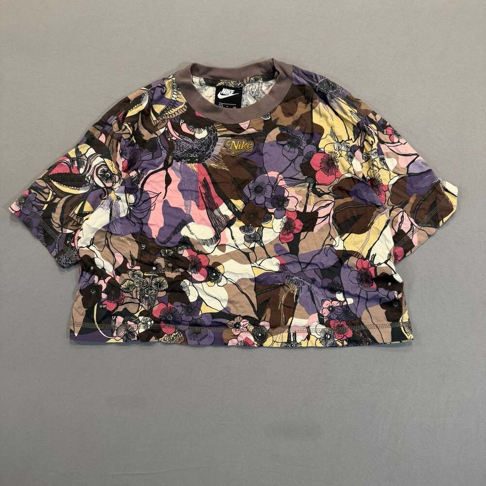 Nike Sportswear Femme Crop Top Size S Floral Print